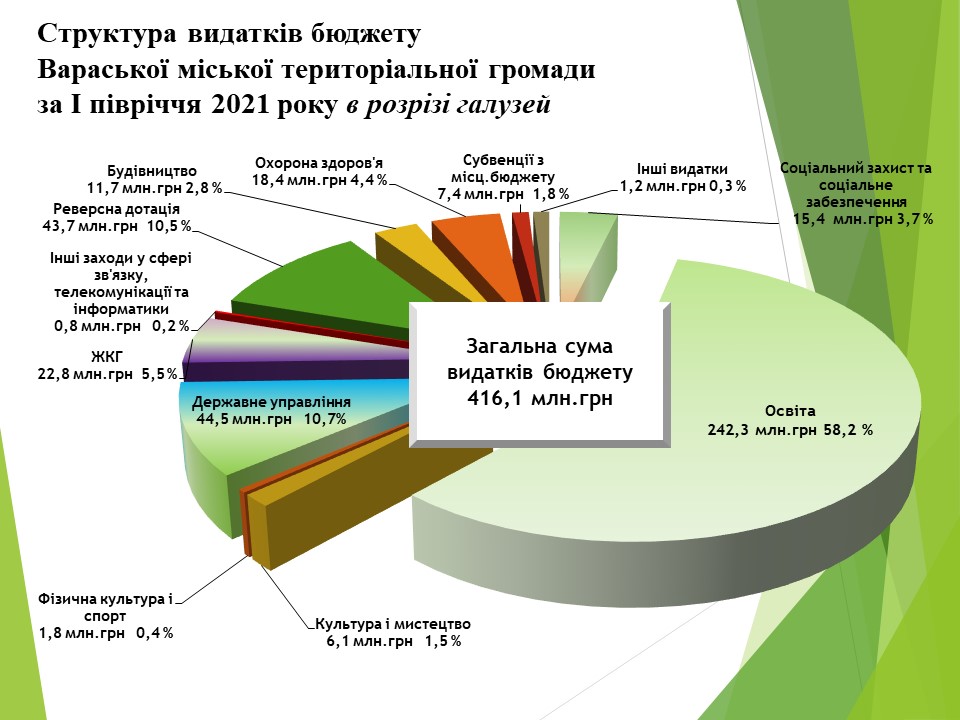 Видатки структура галузі